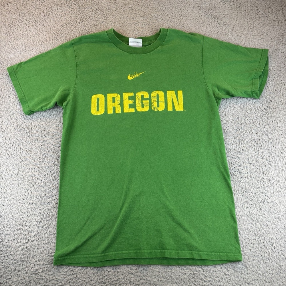 Vintage Nike Oregon Pre's Trail Center Swoosh Shirt Steve Prefontaine‎ Green S